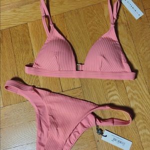 Soft Coral EcoRib Bikini Set NWT Sustainable